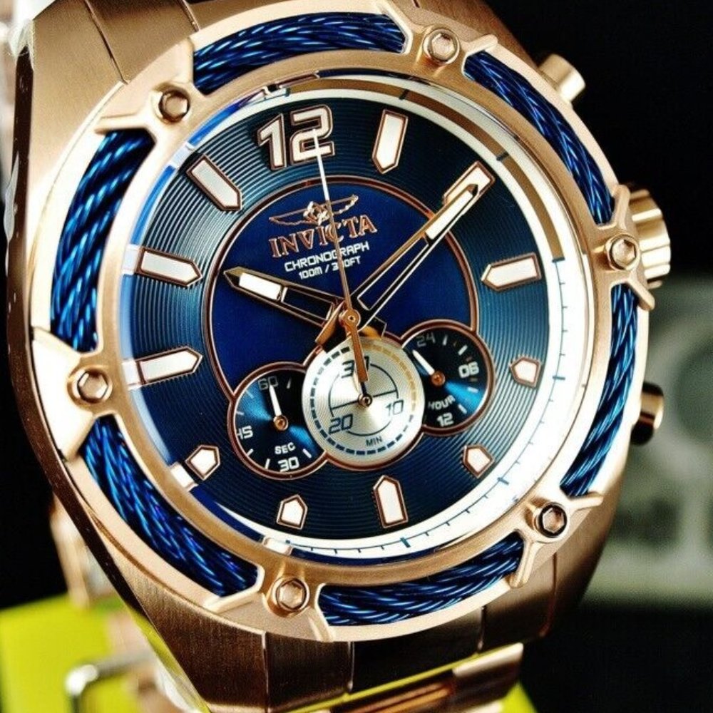 Invicta Men's Rose Gold 52mm Bolt Watch